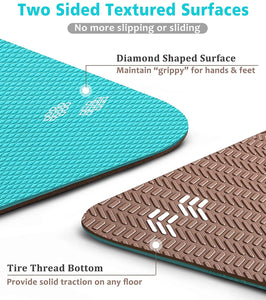 Heathyoga Eco Friendly Non Slip Yoga Mat, Body Alignment System, SGS Certified TPE Materia