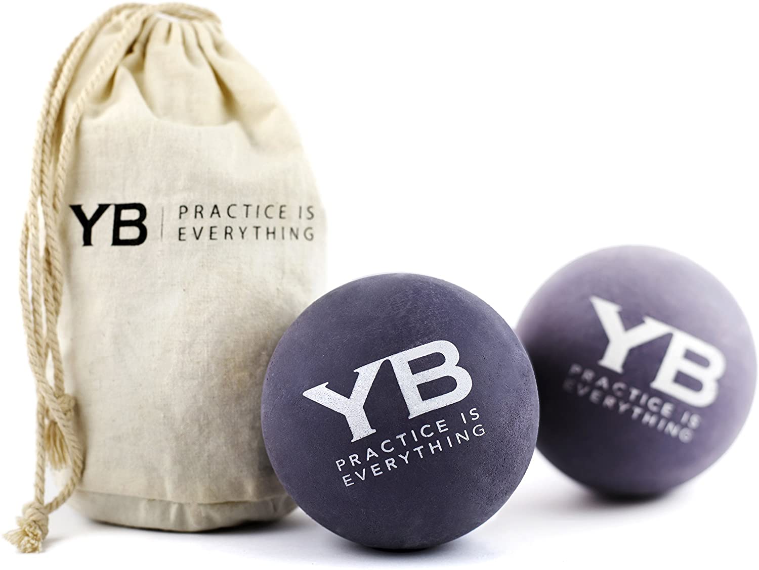 YOGABODY Jumbo Yoga Massage Balls with Canvas Bag, 2 Piece