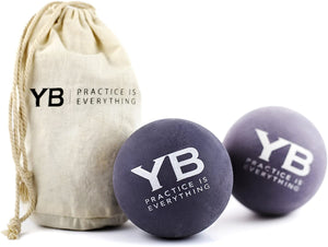 YOGABODY Jumbo Yoga Massage Balls with Canvas Bag, 2 Piece